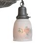 Vintage Classical Revival 3-Light Flush Mount with Floral Painted Shades