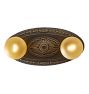 Vintage Classical Revival 2-Light Bare-Bulb Flush Mount with Embossed Fitter
