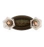 Vintage Classical Revival 2-Light Flush Mount with Embossed Bell Shades