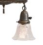 Vintage Classical Revival 2-Light Flush Mount with Etched Glass Shades