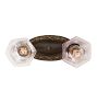 Vintage Classical Revival 2-Light Flush Mount with Etched Glass Shades