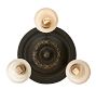 Vintage Classical Revival 3-Light Loop-to-Loop Flush Mount with Frosted Glass Shades