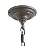 Vintage Classical Revival 5-Light Intricate Cast Brass Chandelier with Etched Glass Shades