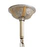 Vintage Art Deco 5-Light Ornate Rose-Toned Floral Slipper Shade Chandelier