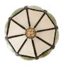 Vintage Traditional Cord Pendant with Colored Glass Shade