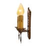 Vintage Romance Revival Bronze Double-Candle Sconce with Lion Motif Backplate