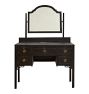 Vintage Traditional Black Vanity with Mirror
