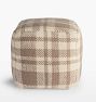 Plaid Wool Pouf