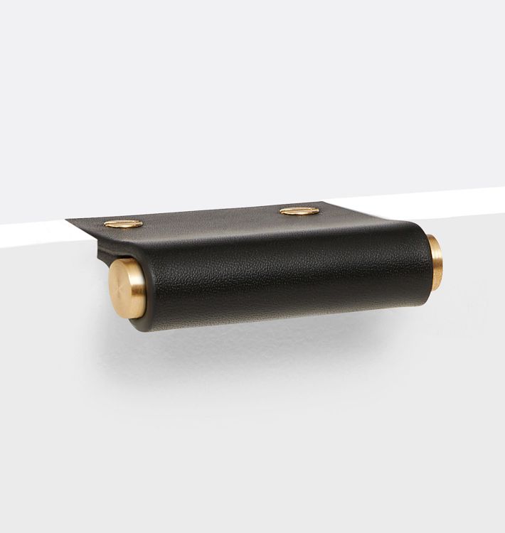 Leather Edge Pull - 2" - Black Brass