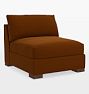 Sublimity Classic Sectional Armless Chair, Cannes Velvet Cognac
