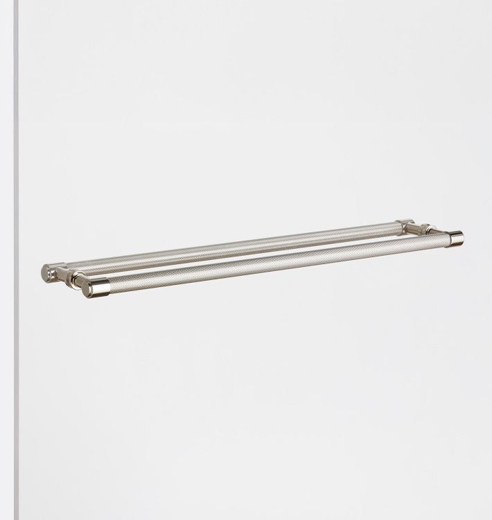 Trask Shower Door Pull, 18" x 18" - Polished Nickel