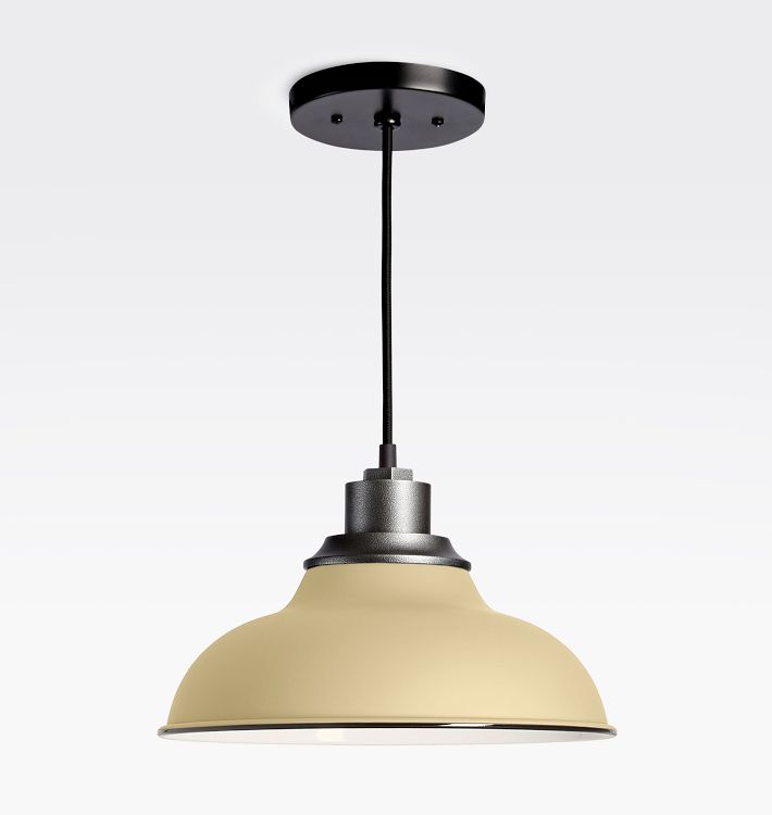 Carson 12" Cord Pendant, Matte Buttercup