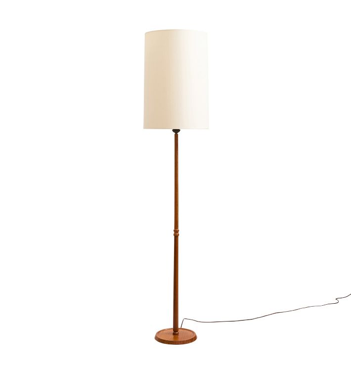 Lamp Floor wooden drum shade
