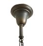 Vintage Classical Revival 4-Light Chandelier with Glass Bell Shades