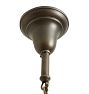 Vintage Classical Revival 4-Light Chandelier with Glass Shades