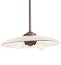 Large Holophane Pendant with Double Socket Cluster
