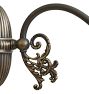 Vintage 3-Light Victorian Chandelier with Rope Tubing Detail and Pressed Glass Starburst Shades