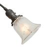 Vintage 3-Light Victorian Chandelier with Rope Tubing Detail and Pressed Glass Starburst Shades