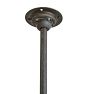 Vintage Industrial Pendant with White Enameled Outer Shade and Opal Glass Inner Shade