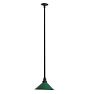 Vintage Industrial Pendant with Green Down Shade