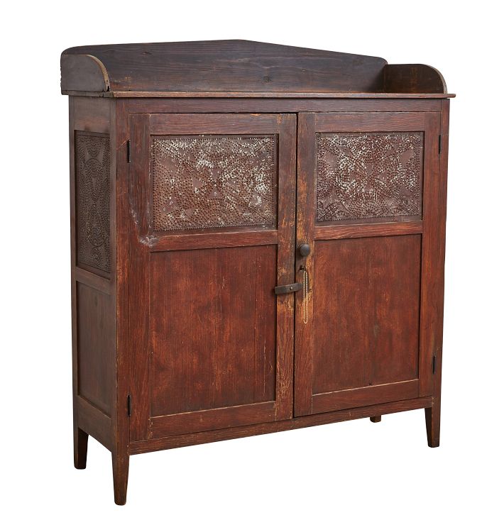 Vintage Traditional Pewter Sideboard with Spool Display