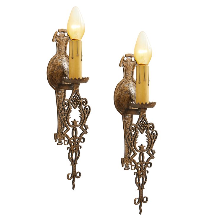 Vintage Pair of Romance Revival Candles Sconces