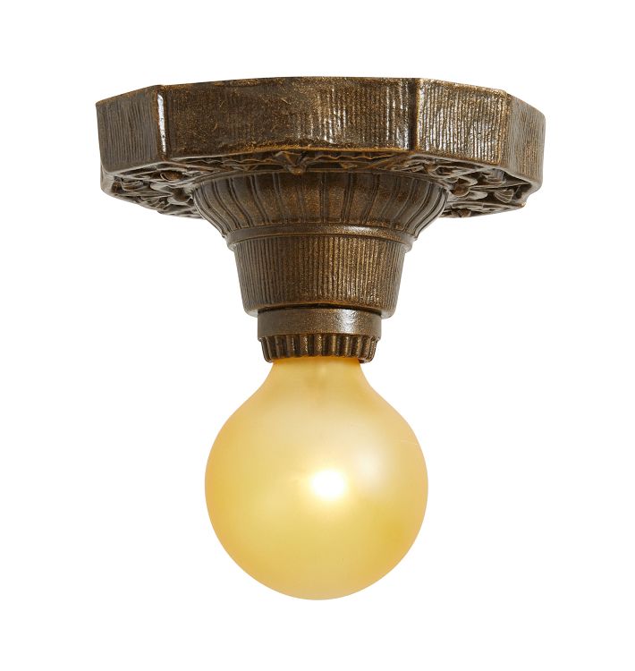 Vintage Classical Revival Bare-Bulb Flush-Mount