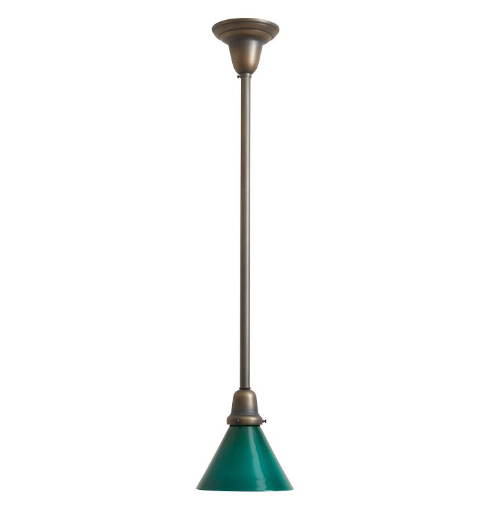 Rose City Pendant with Vintage Green Code Shade