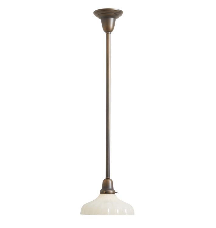 Rose City Pendant with Vintage Milky Glass Shade