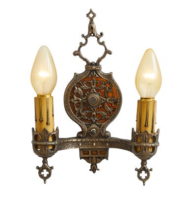 Vintage Pair of Romance Revival Sconces