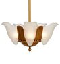 Vintage 5-Light Art Deco Slipper Shade Chandelier