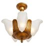 Vintage 5-Light Art Deco Slipper Shade Chandelier
