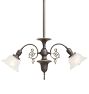 Ornate Antique Victorian 2-Arm Pendant