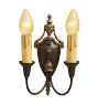 Pair of Vintage Classical Revival Double Candle Sconces with Urn Motif