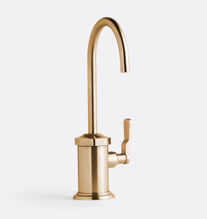 Descanso Works Hot And Cold Water Dispenser With Hot Water Tank, Satin Bronze PVD