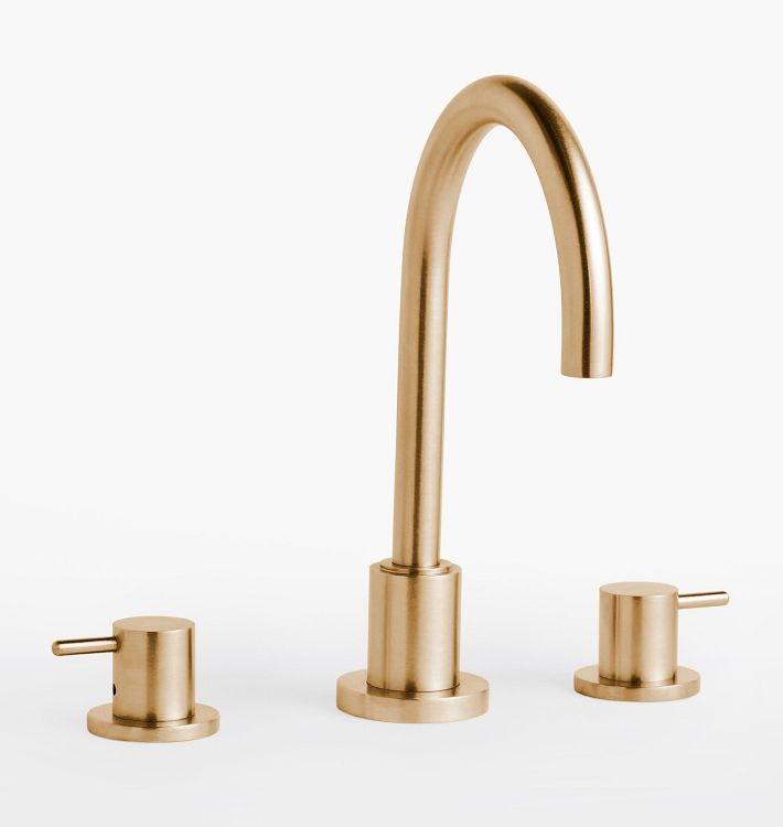 Avalon Wall Mount Faucet, Deck - Satin Bronze PVD