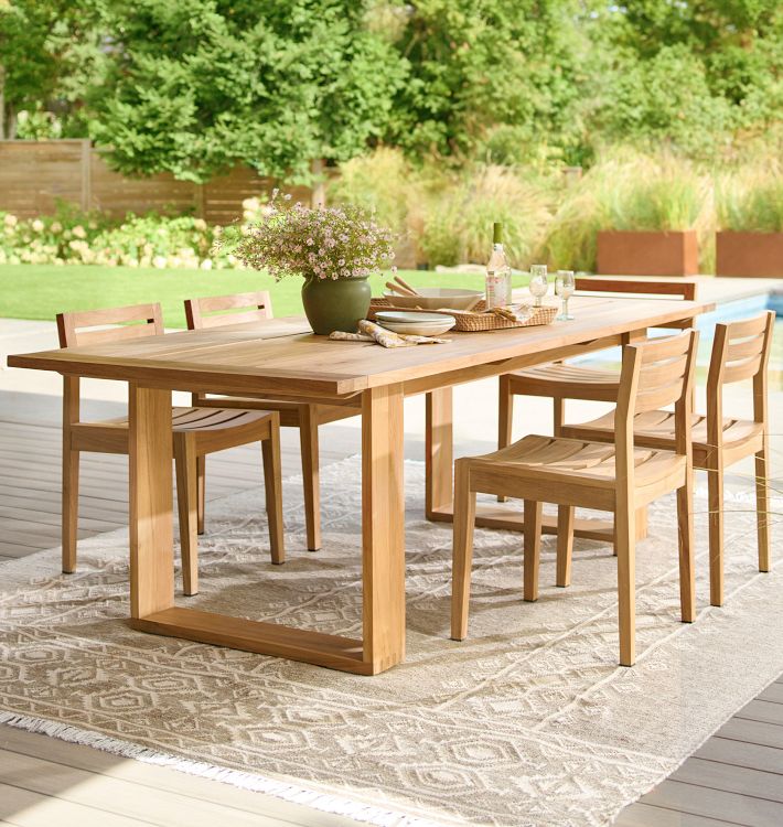 Polson Teak Outdoor Dining Table (94&quot;)