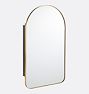 OPEN BOX: Grae Inset Mount Medicine Cabinet, Aged Brass