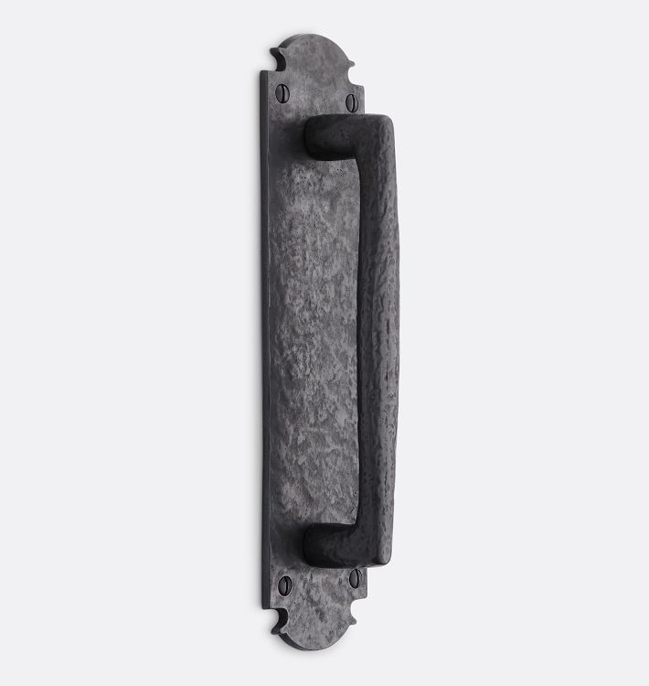 Garage Cast Bronze Cobra Pull on Euro Plate, Bronze