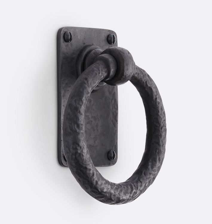 Garage Cast Bronze Large Ring on Plate, Bronze