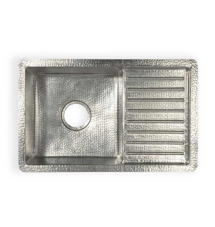 Cantina Kitchen Single Sink, Brushed Nickel