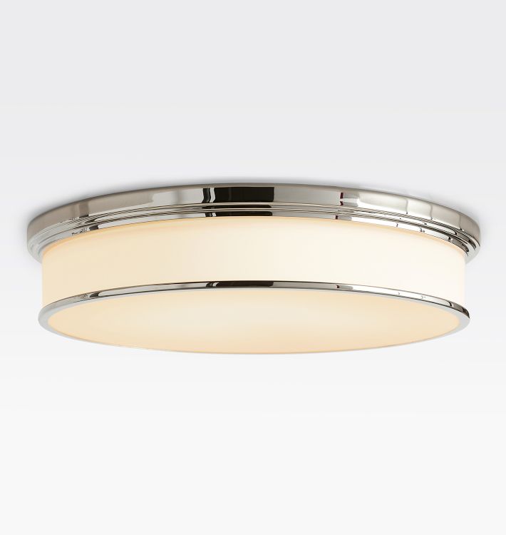 OPEN BOX: Cambridge 16" LED Flush Mount, Polished Nickel