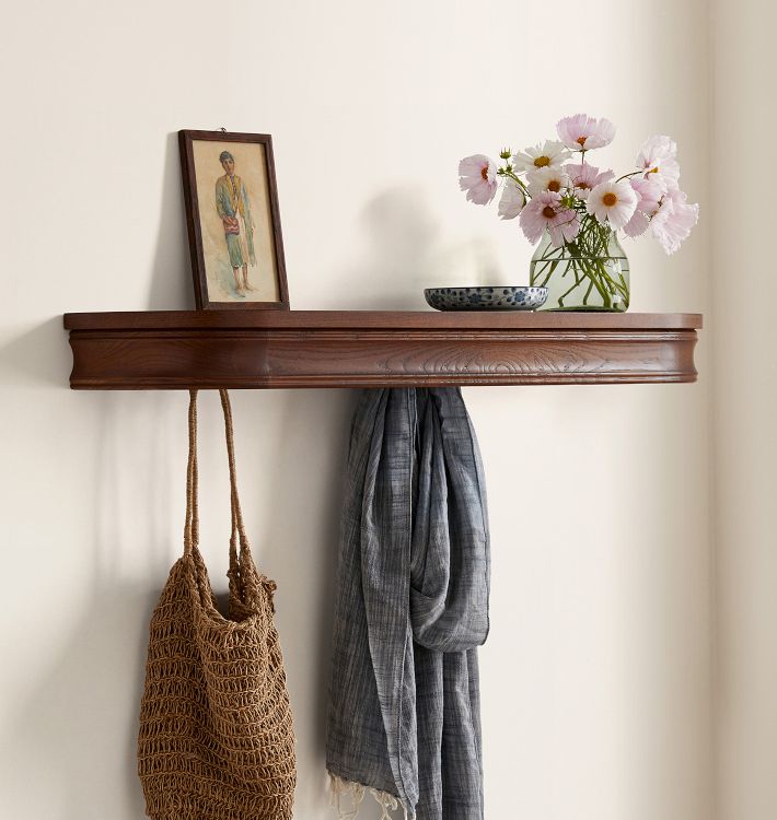 Lynette Shelf Hook Rack - Traditional Design