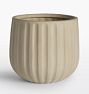 Gabi Earthenware Planter - 9-1/2" Dia x 8-7/10" H - Matte Light Silt