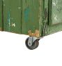Vintage Industrial Rolling Cabinet with Galvanized Top