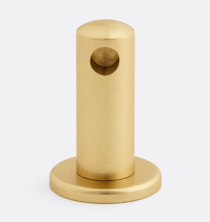 Modern Gallery Rail, 1-1/2" - End Post - Aged Brass