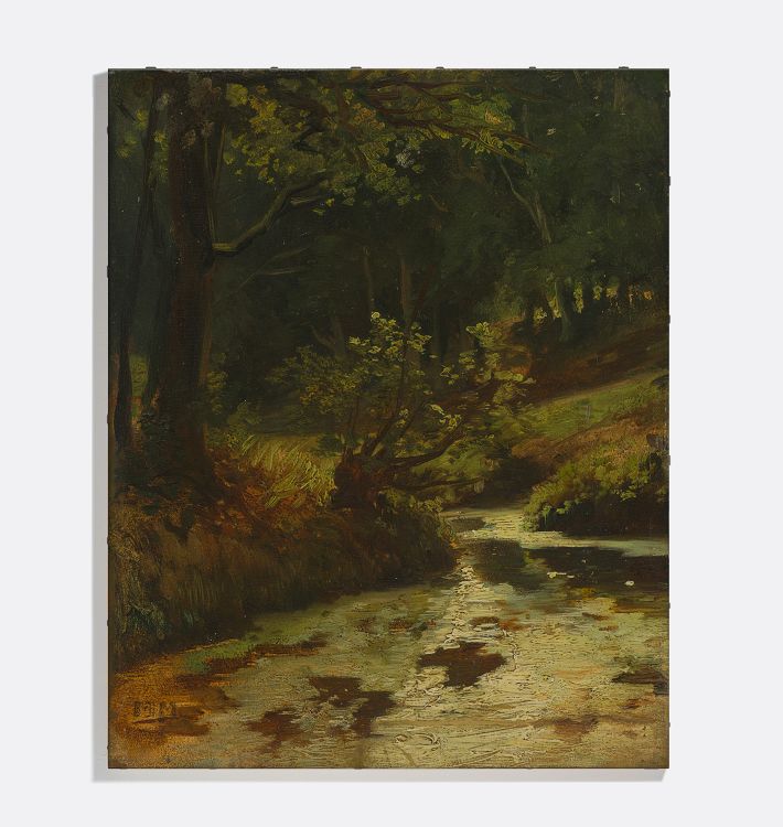 Brook in The Woods Near Oosterbeek Framed Reproduction Wall Art Print 16"x20" by Matthijs Maris