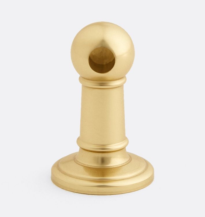 Traditional Gallery Rail, 1-1/2" - End Post - Aged Brass