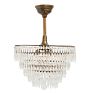 Vintage Classical Revival Tiered Crystal Chandelier