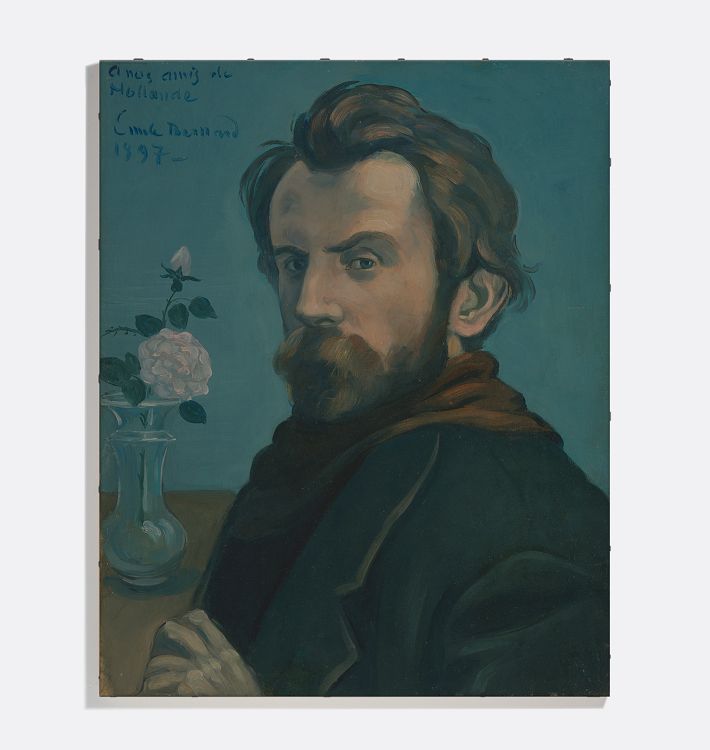 Self Portrait of Émile Bernard Framed Reproduction Wall Art Print 16"x20" by Émile Bernard